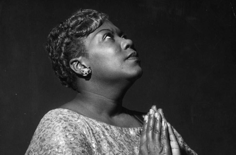 The gospel/folk singer Sister Rosetta Tharpe was accompanied by a jazz orchestra on her debut recording.