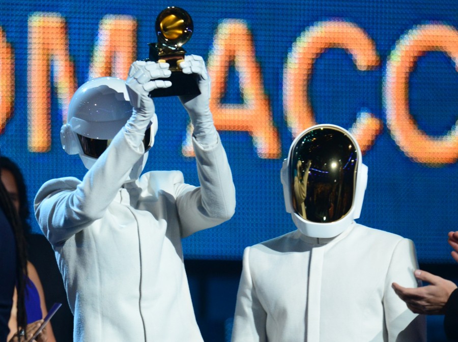 Daft Punk won the Grammy for Album of the Year for Random Access Memories and for Record of the Year for "Get Lucky."
