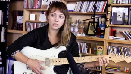 Angel Olsen performs at the Tiny Desk on Oct. 7, 2013.