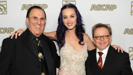 ASCAP CEO John LoFrumento, member Katy Perry and president Paul Williams at the 2012 Annual ASCAP Pop Music Awards in Hollywood, Calif.