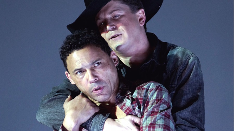 Tom Randle (left) and Daniel Okulitch star in the opera Brokeback Mountain.