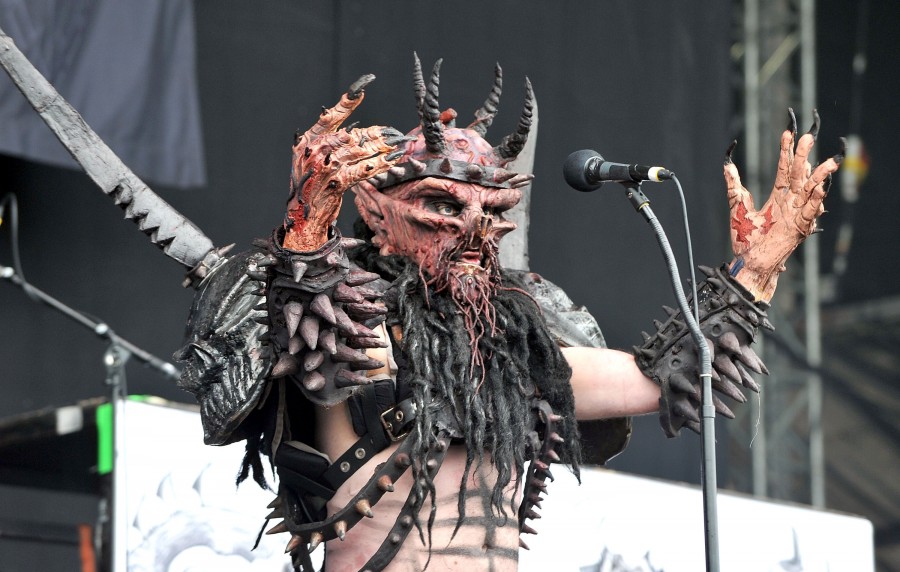 Oderus Urungus of GWAR performs on day three of the Download Festival at Donington Park on June 12, 2011 in Castle Donington, England.