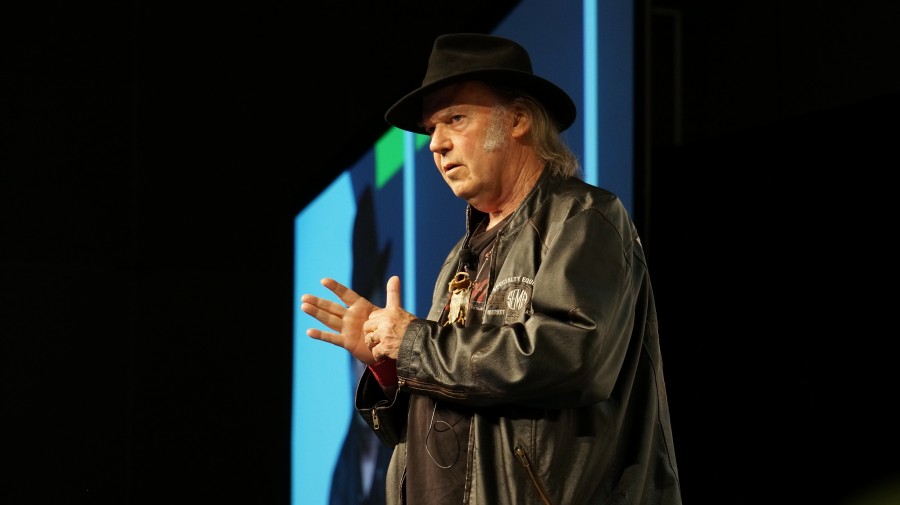 Neil Young speaks about Pono, his new high quality digital audio system, at SXSW.
