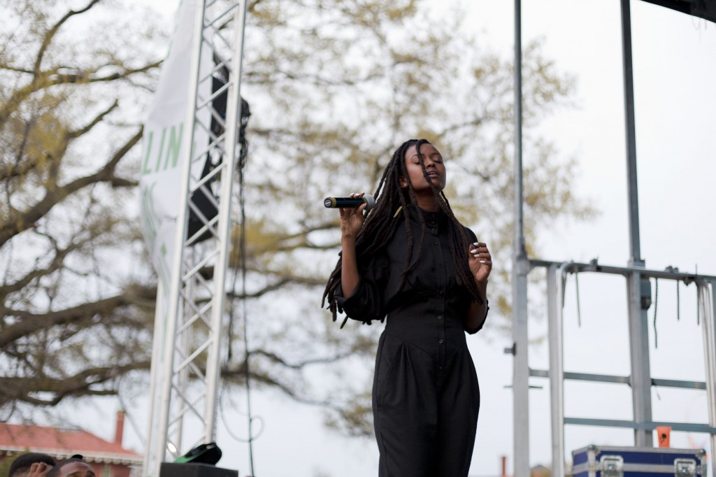 L.A.-based and DC-born R&B singer Kelela performed tracks from her mixtape Cut 4 Me at Broccoli City Festival, April 19, 2014.