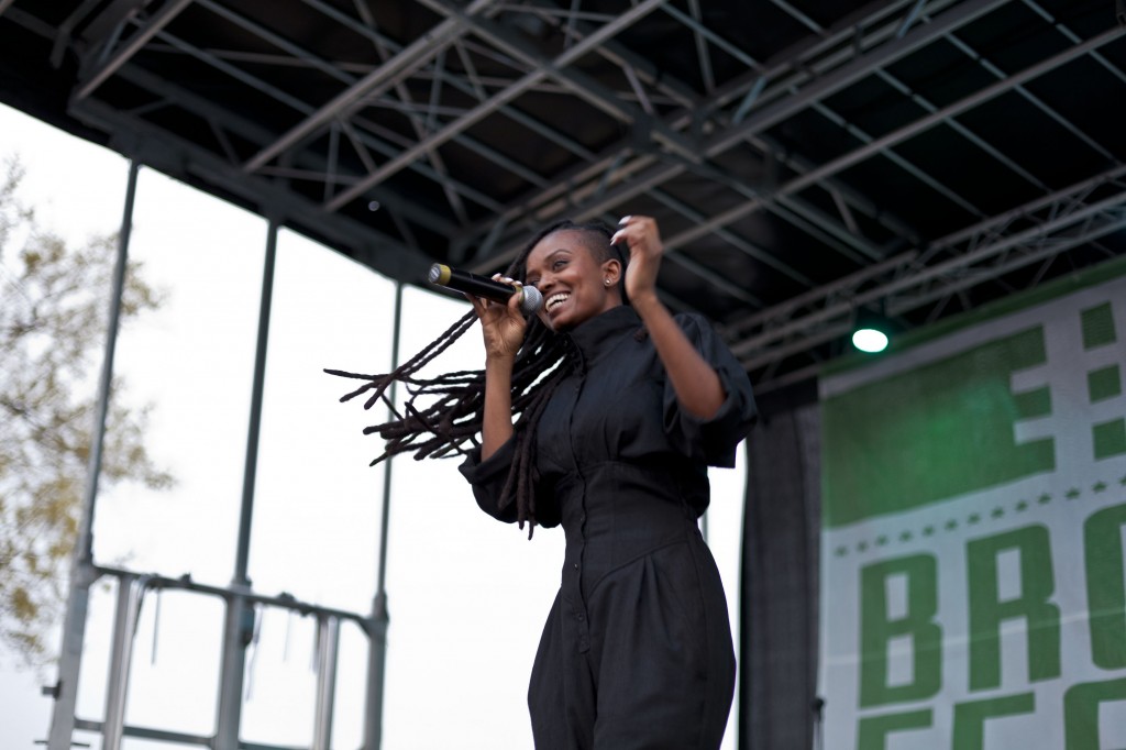 L.A.-based and DC-born R&B singer Kelela performed tracks from her mixtape Cut 4 Me at Broccoli City Festival, April 19, 2014.