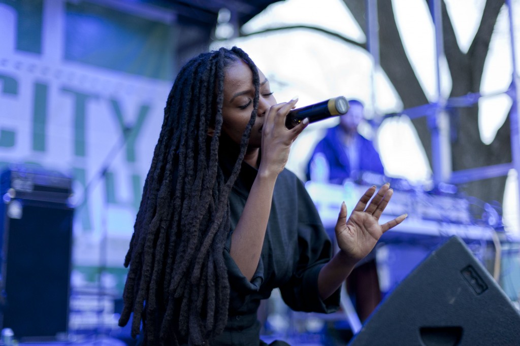 L.A.-based and DC-born R&B singer Kelela performed tracks from her mixtape Cut 4 Me at Broccoli City Festival, April 19, 2014.