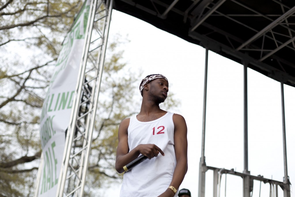 Up and coming Virginia-based MC GoldLink at Broccoli City Festival, Saturday, April 19, 2014.