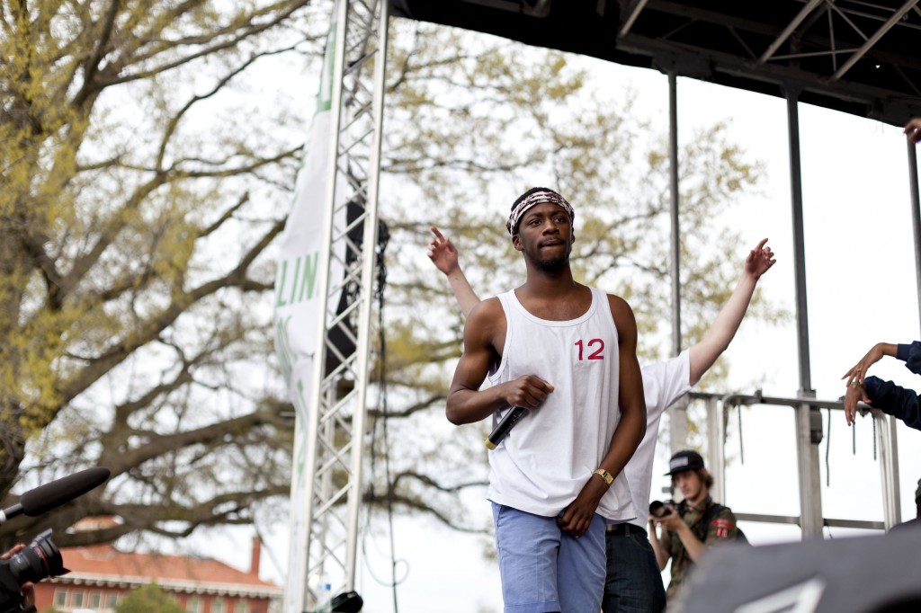 Up and coming Virginia-based MC GoldLink at Broccoli City Festival, Saturday, April 19, 2014.