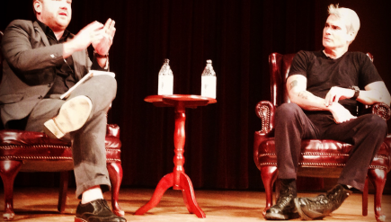 Henry Rollins talked D.C. punk, celebrities and Black Flag Tuesday night at the Baird Auditorium.