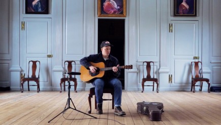 Daniel Bachman performs for a Field Recordings video shoot at Stratford Hall, birthplace of Robert E. Lee in Stratford, Virginia.