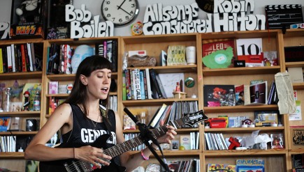 Gabrielle Smith performs as Eskimeaux at a Tiny Desk Concert on July 14, 2015.