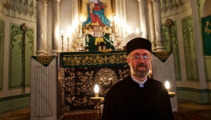 A 2010 photo of Father Yeznig Zegchanian of Forty Martyrs Armenian Apostolic Church in Aleppo, Syria.