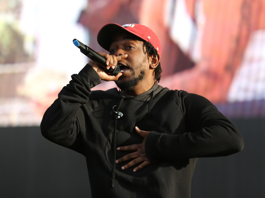 Kendrick Lamar on stage in July. His album To Pimp A Butterfly is nominated for the Album of the Year Grammy.