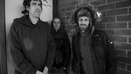 On a new album, Puff Pieces deliver songs about "existing in a consumerist capitalist world," says frontman Mike Andre (left).