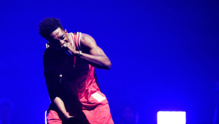 The 19-year-old rapper Desiigner, whose song "Panda" is one of the year's biggest hits, on stage at the Barclays Center in Brooklyn in July.