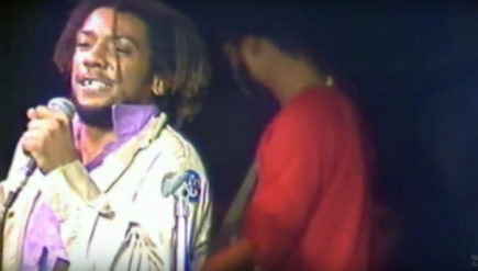 Bad Brains frontman H.R. during a performance at New York's CBGB club in 1982.