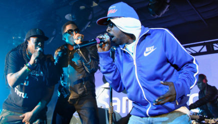 A Tribe Called quest performs at the 2013 SXSW music festival. Left to right: Jarobi White, Q-Tip, Phife Dawg and Ali Shaheed Muhammad.